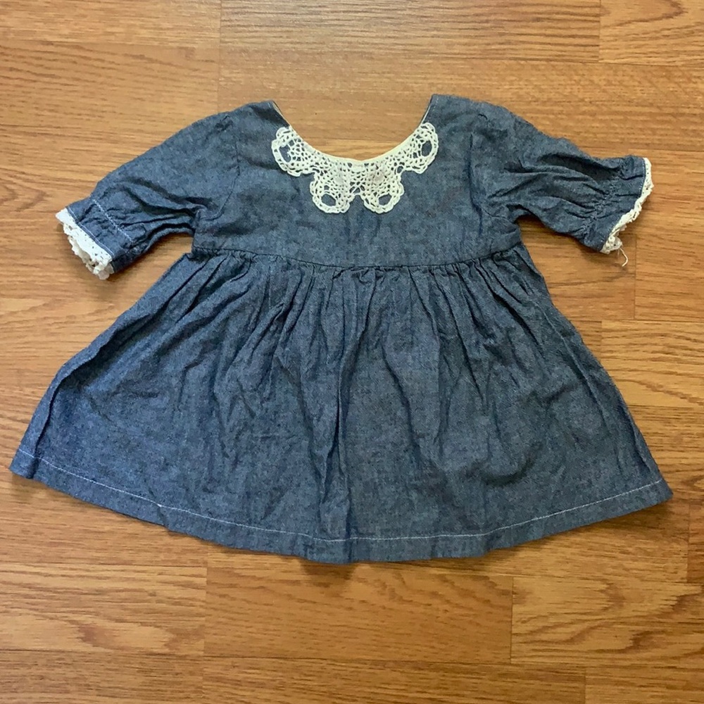 Everett Avenue Vintage Style Denim Dress 18-24m